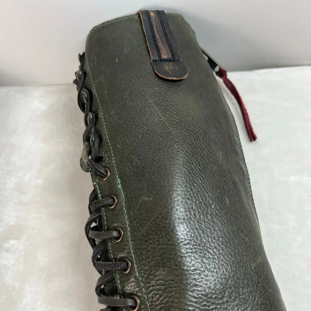 Freebird by Steven Grany Lace Up Boots in Olive - Picture 11 of 17